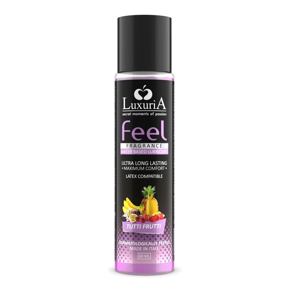 Luxuria Feel Tutti Frutti 60 ml, lubrikant na vodní bázi s vůní tutti frutti