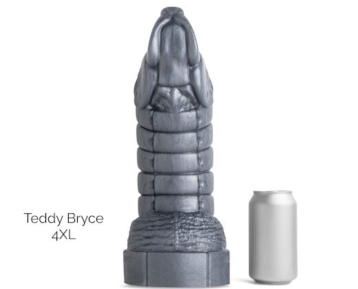 Mr. Hankey’s Toys Teddy Bryce XXXX-Large, prémiové silikonové dildo s Vac-U-Lock 36 x 7,1–11,4 cm