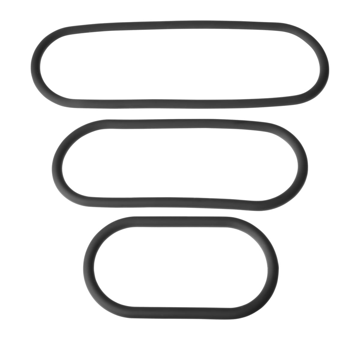 Perfect Fit Xplay Gear Wrap Ring Silicone Slim 3-Pack, 3 silikonové erekční kroužky s průměrem 23, 30,5 a 38 cm