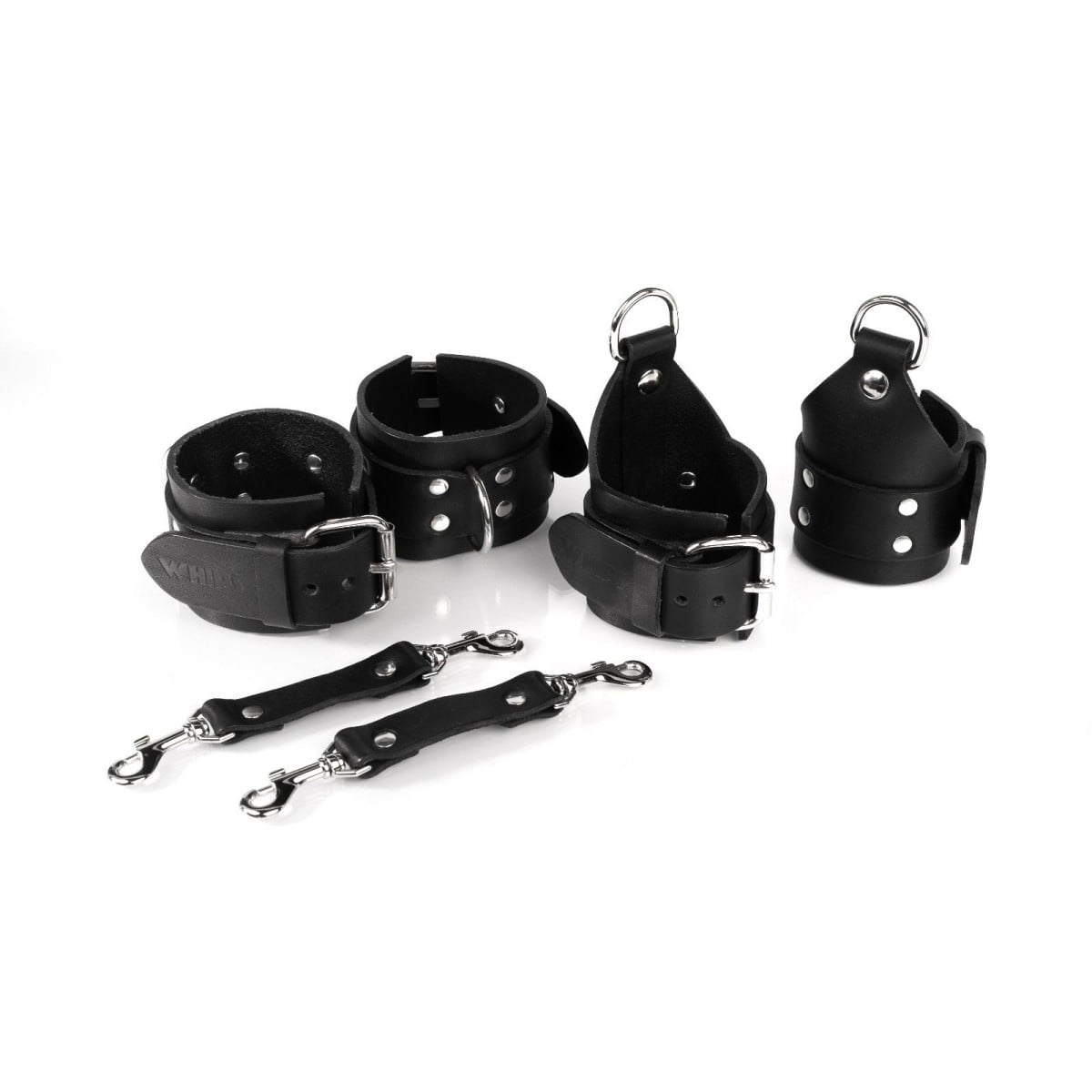Whips Primal Bond St. Andrew’s Cross Cuffs Black, pouta na ruce a nohy k Ondřejskému kříži