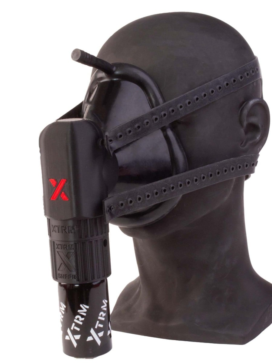 XTRM Ultimate V3 + Head Strap Black, maska s popruhem, 60ml lahvičkou a vatovými tyčinkami pro čichání aromat