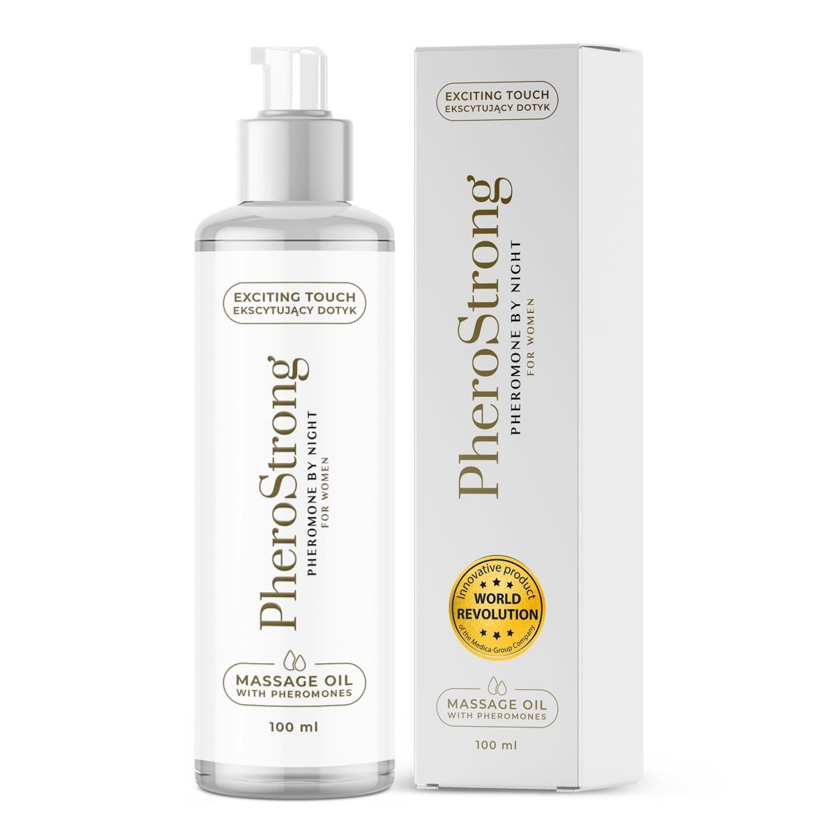 PheroStrong by Night for Women Massage Oil 100 ml, masážní olej s feromony pro ženy