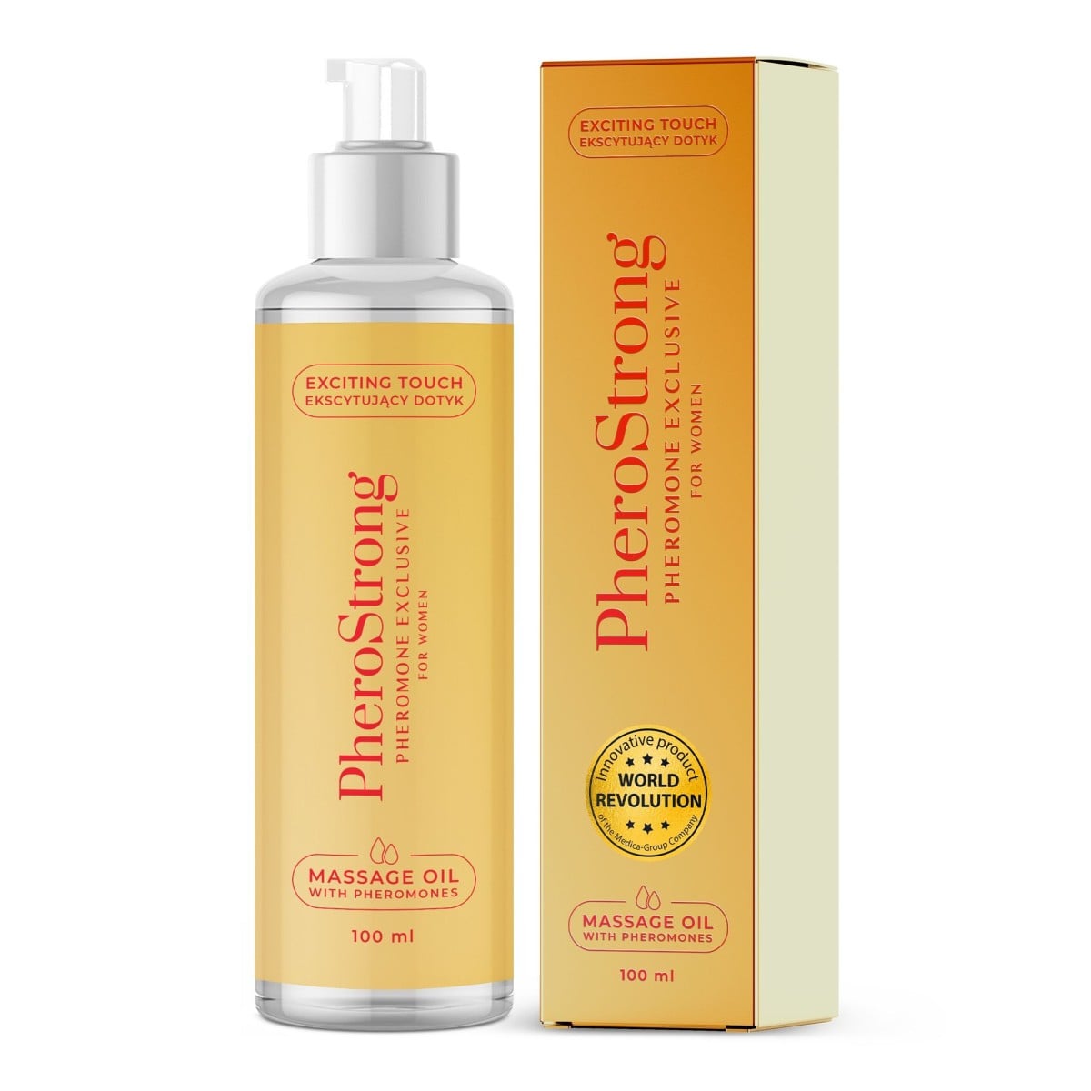 PheroStrong Exclusive for Women Massage Oil 100 ml, masážní olej s feromony pro ženy