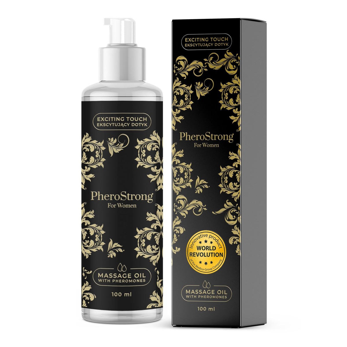 PheroStrong For Women Massage Oil 100 ml, masážní olej s feromony pro ženy