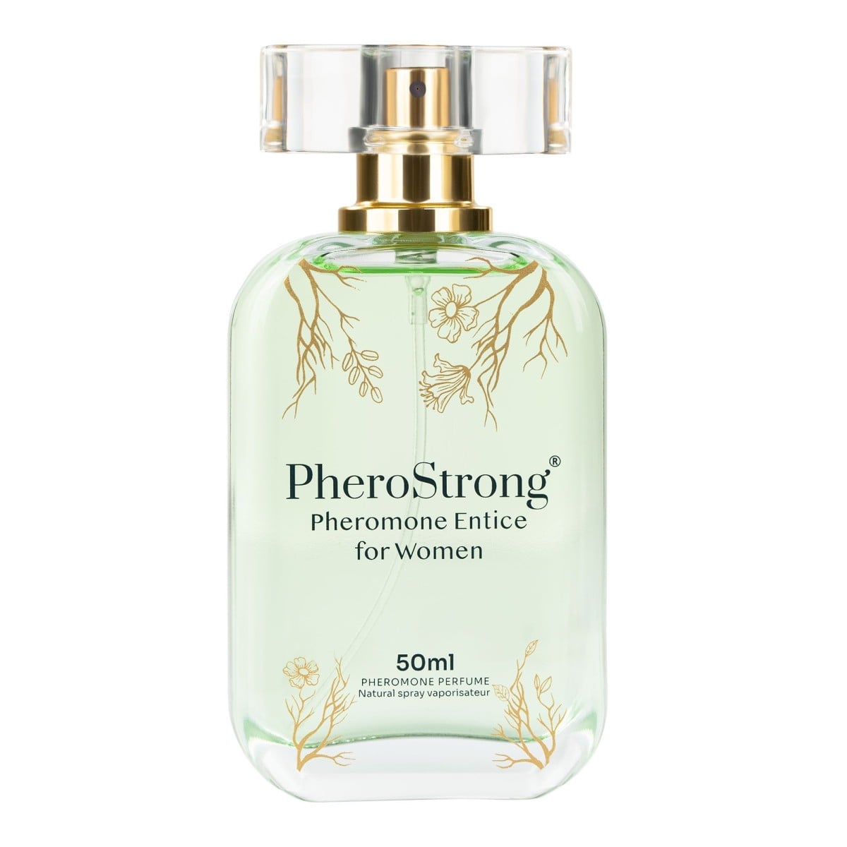 PheroStrong Pheromone Entice for Women 50 ml, dřevito-květinový parfém pro zvýšení sexuální přitažlivosti