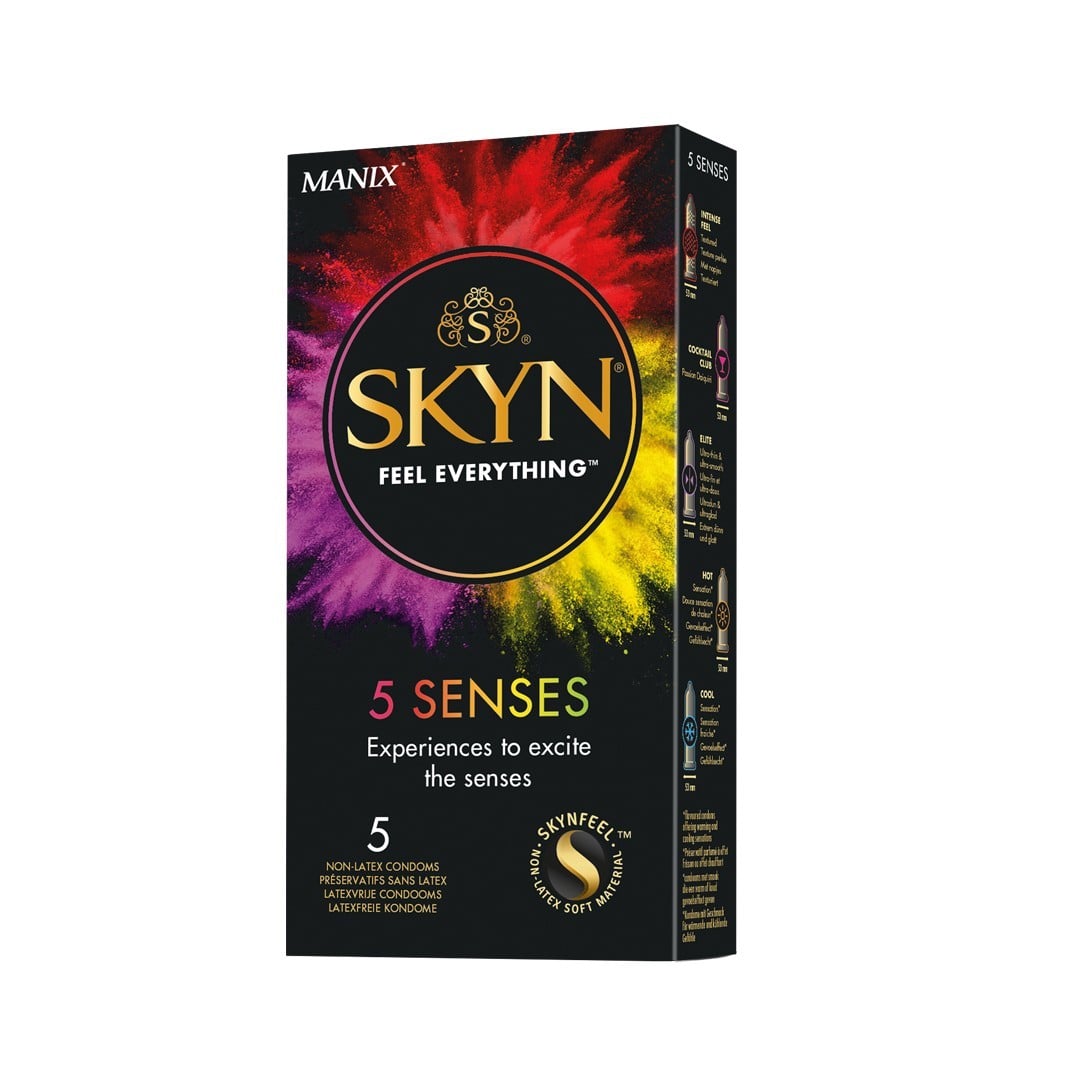 Skyn 5 Senses+ 5 ks, bezlatexové kondomy