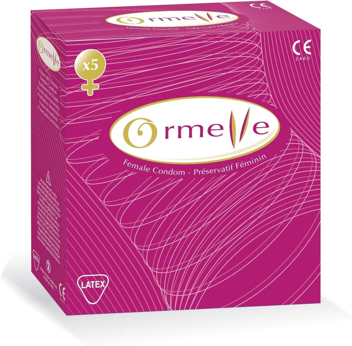 Ormelle Latex Female Condoms 5 Pack, latexové ženské kondomy