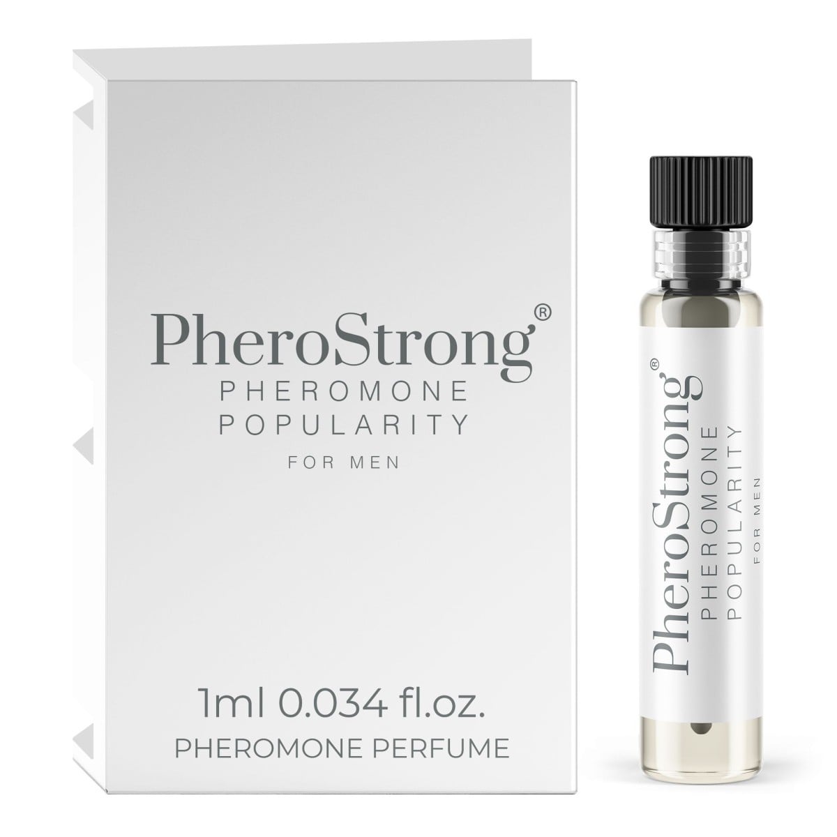 PheroStrong Pheromone Popularity for Men 1 ml, aromaticko-dřevitý parfém pro zvýšení sexuální přitažlivosti