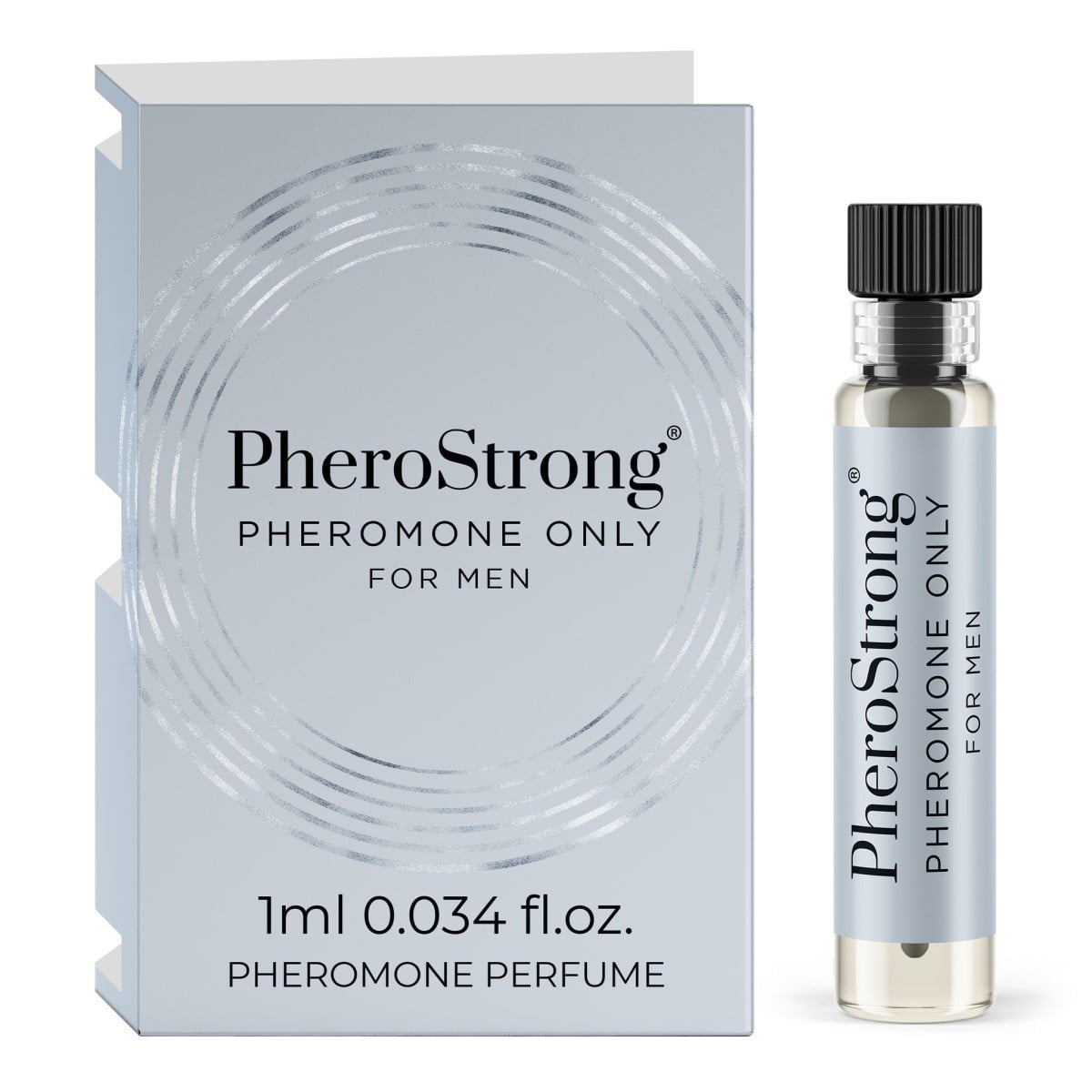 PheroStrong Pheromone Only For Men 1 ml, kořenito-dřevitý parfém pro zvýšení sexuální přitažlivosti