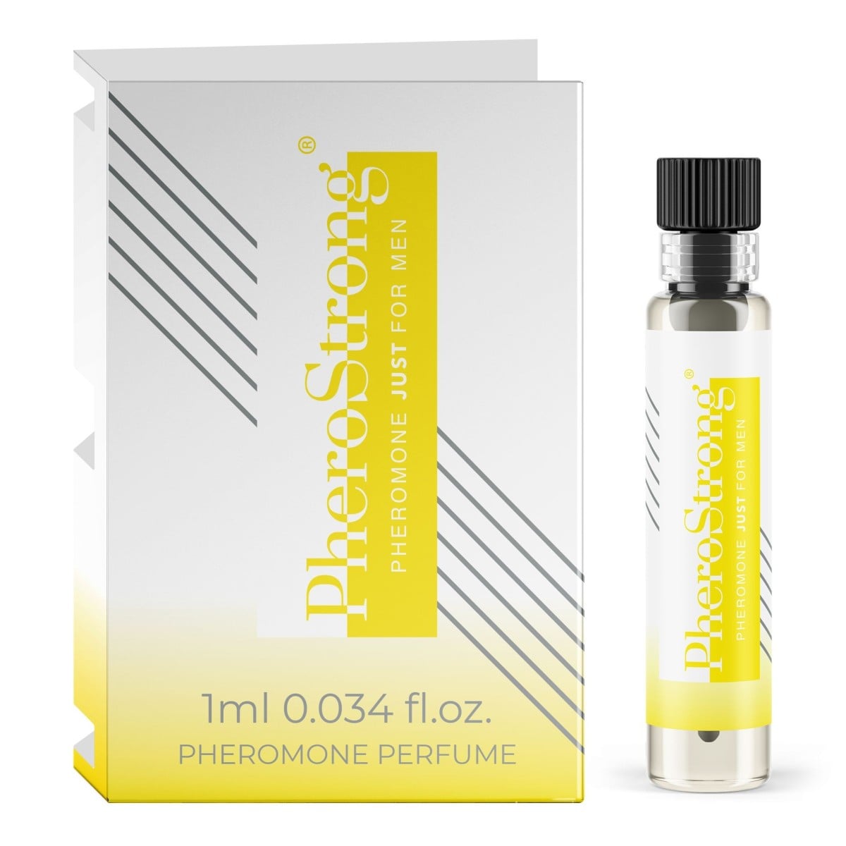 PheroStrong Pheromone Just For Men 1 ml, květinovo-citrusový parfém pro zvýšení sexuální přitažlivosti