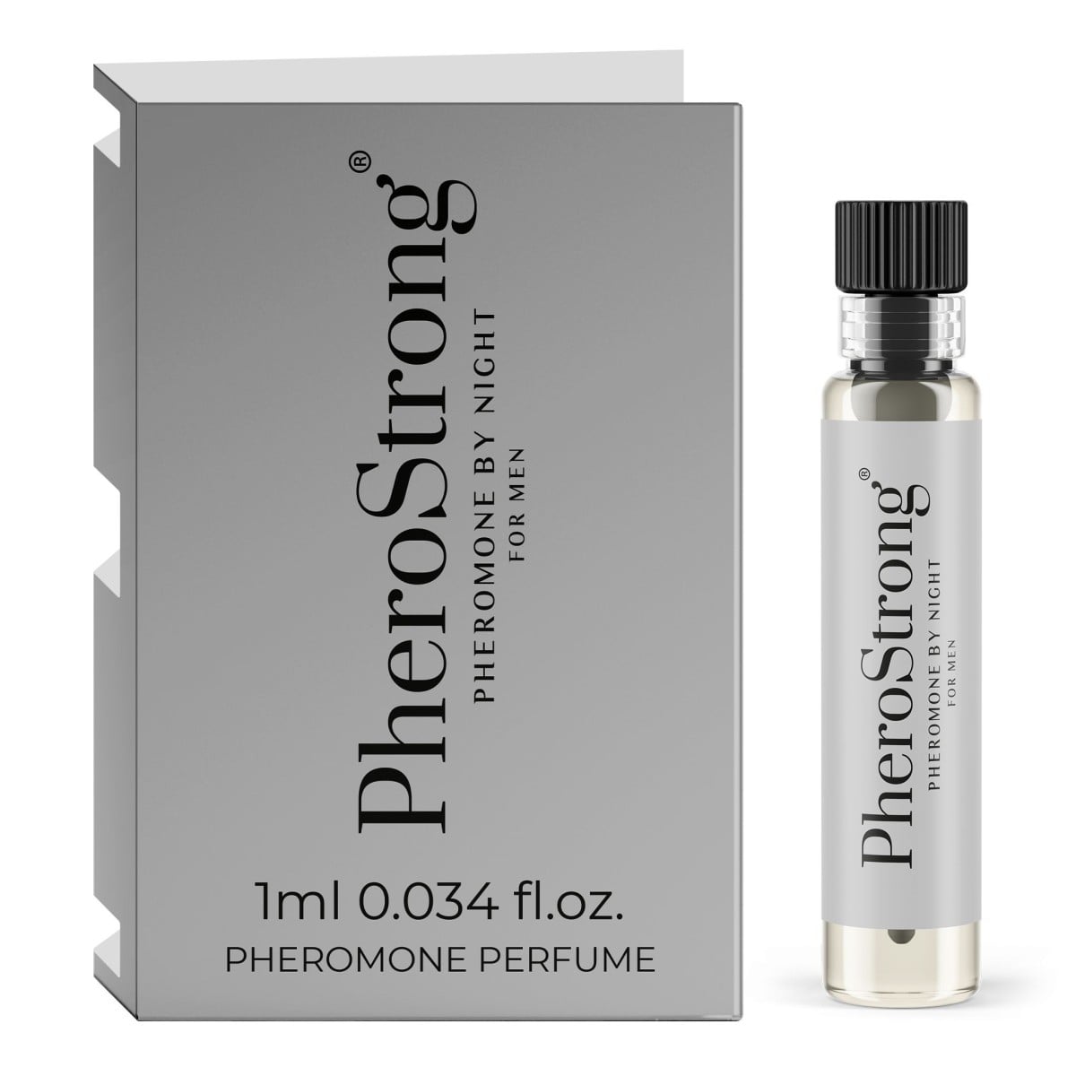 PheroStrong Pheromone by Night for Men 1 ml, kořenito-dřevito-citrusový parfém pro zvýšení sexuální přitažlivosti