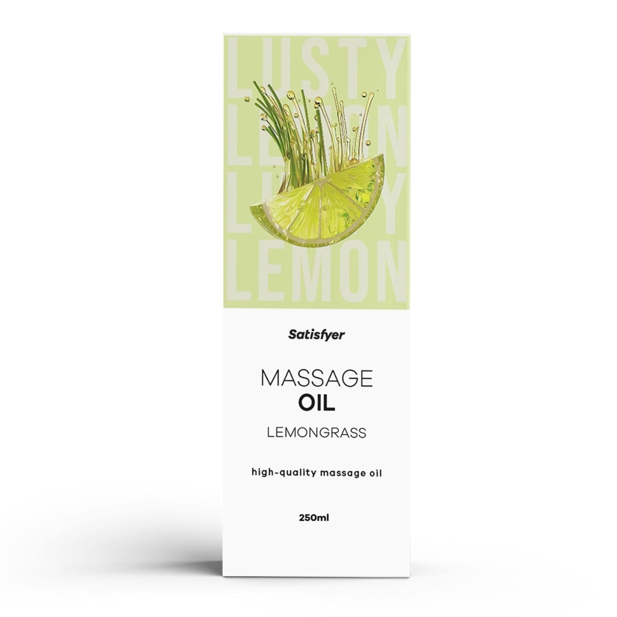Satisfyer Massage Oil Lemongrass 250 ml, masážní olej s vůní citronové trávy
