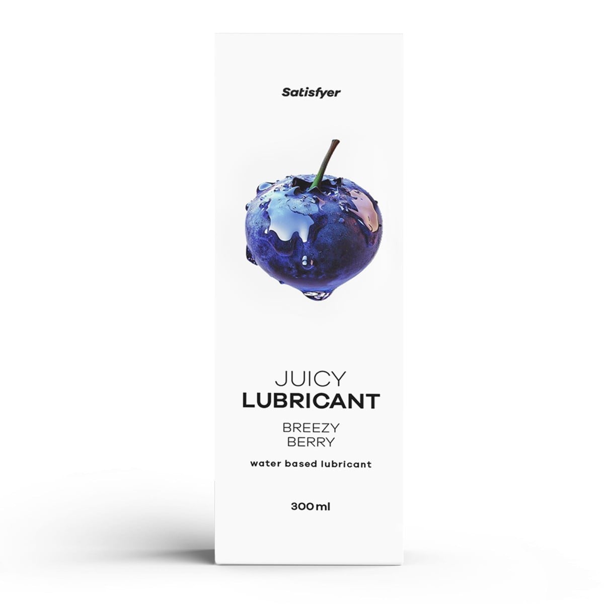 Satisfyer Juicy Lubricant Breezy Berry 300 ml, lubrikant na vodní bázi s vůní borůvek