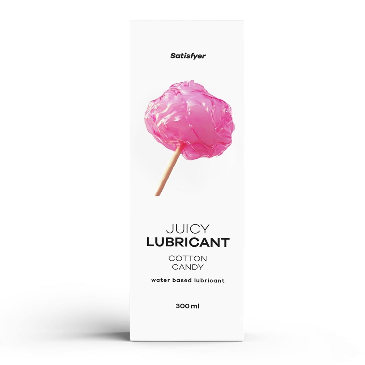 Satisfyer Juicy Lubricant Cotton Candy 300 ml, lubrikant na vodní bázi s vůní cukrové vaty