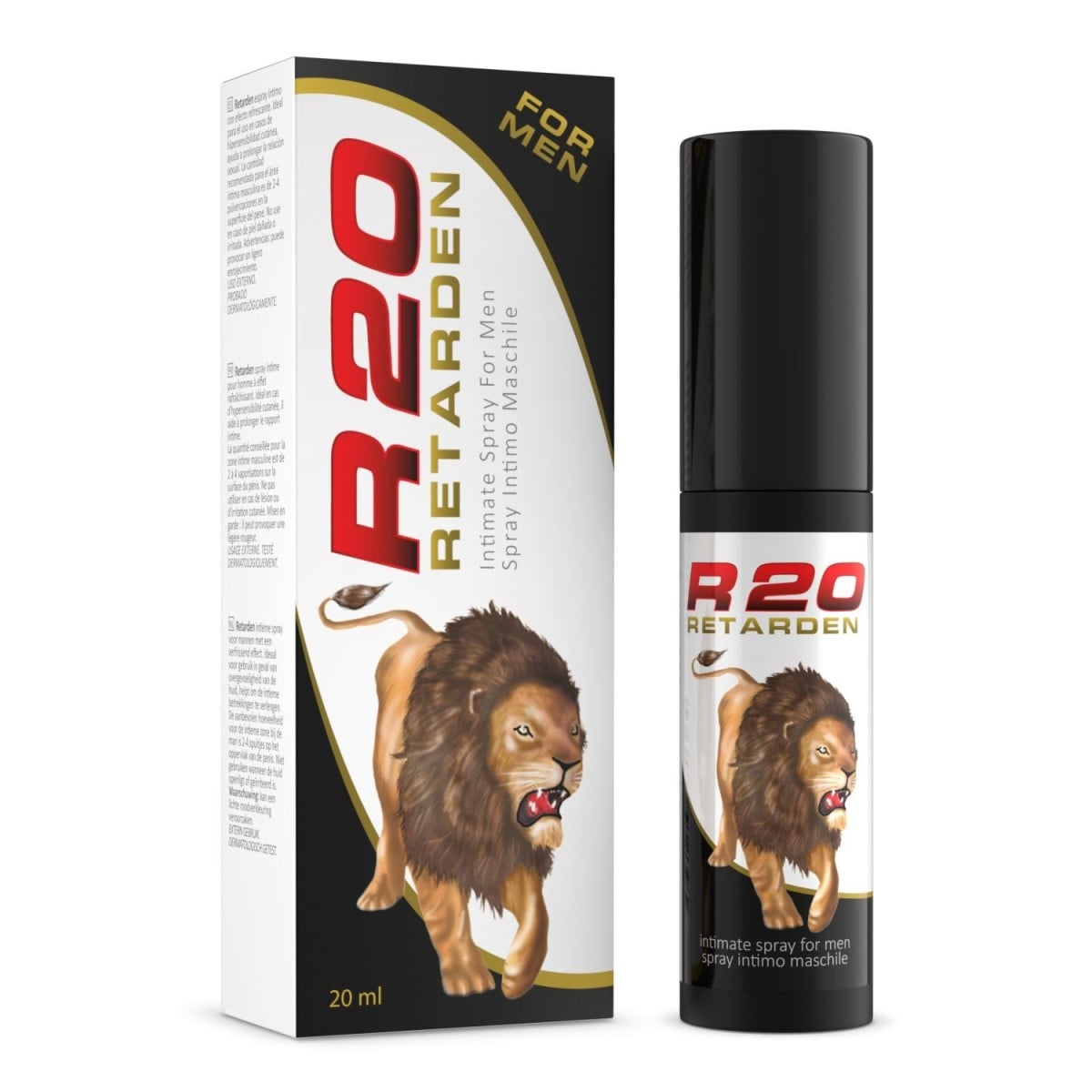 IntimateLine R20 Retarden Intimate Spray 20 ml, sprej pro oddálení ejakulace s chladivým účinkem