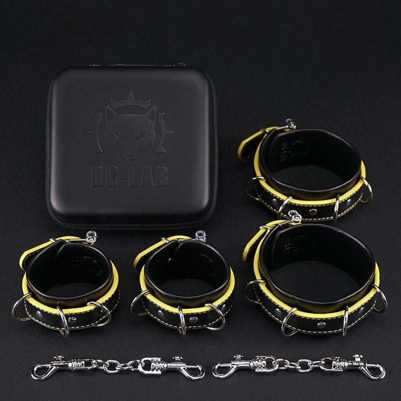 Dungeon Lab "HUNTER" Restraint Set (Yellow) RECOMMENDED, sada pout s možností využití pro elektrosex