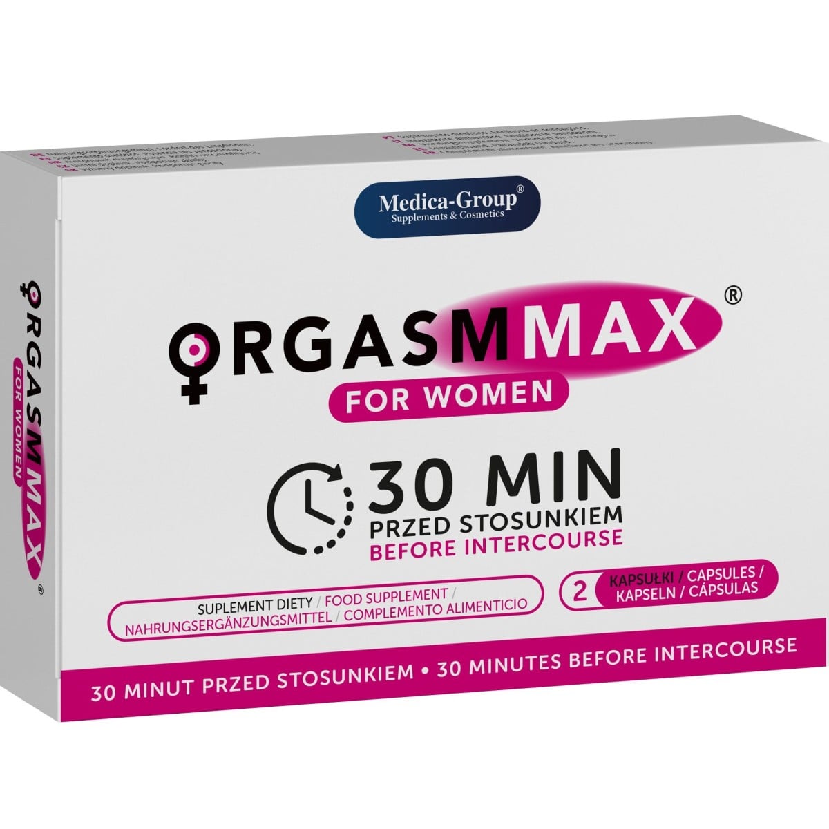 Medica-Group Orgasm Max For Women 2 kapsle, doplněk stravy pro zlepšení styku