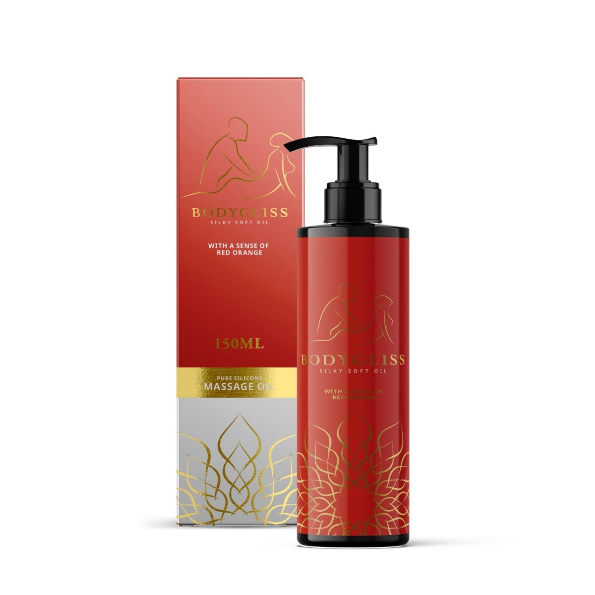 BodyGliss Red Orange Temptation 150 ml, masážní olej a lubrikant s vůní červeného pomeranče