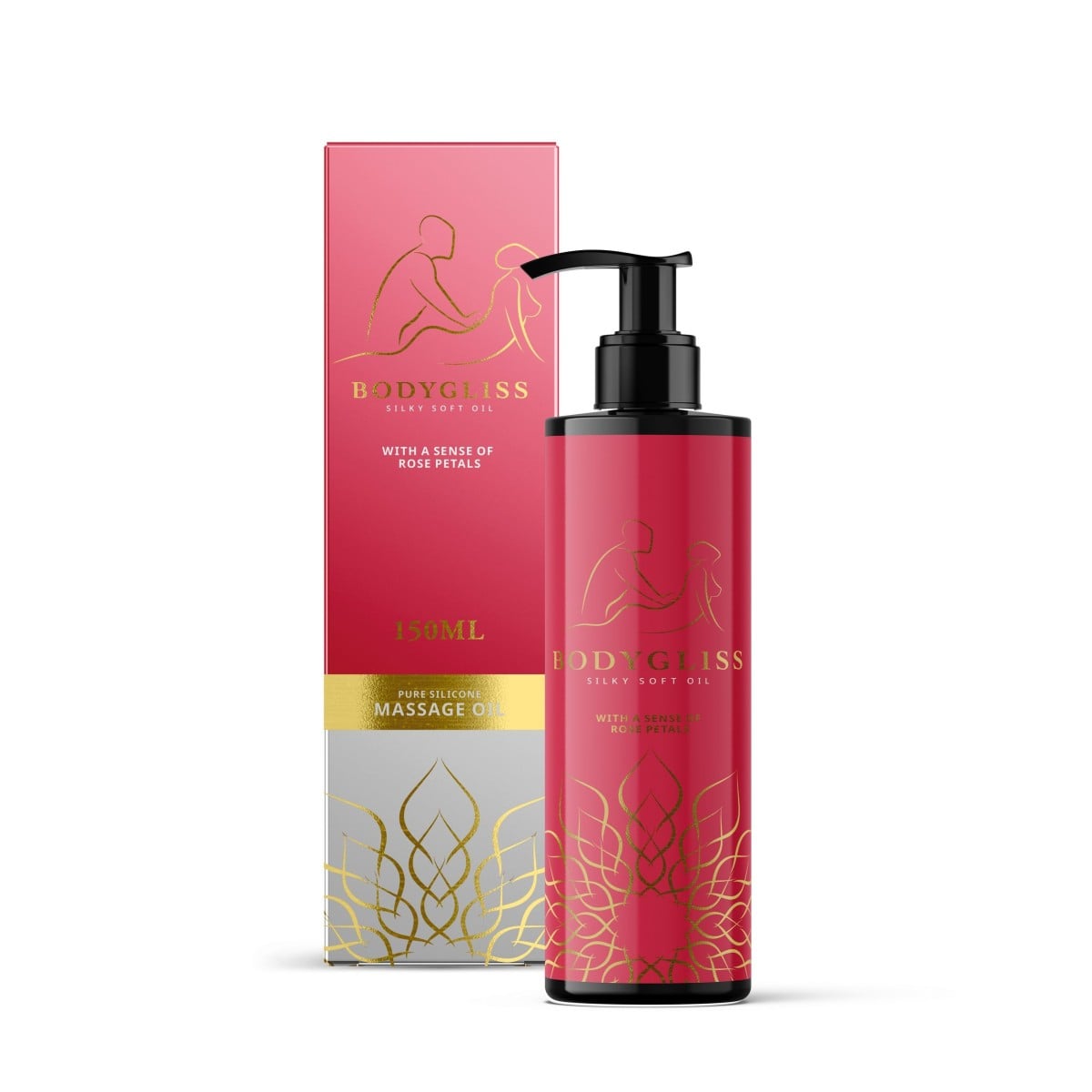 BodyGliss Rose Petals Embrace 150 ml, masážní olej a lubrikant s vůní růže