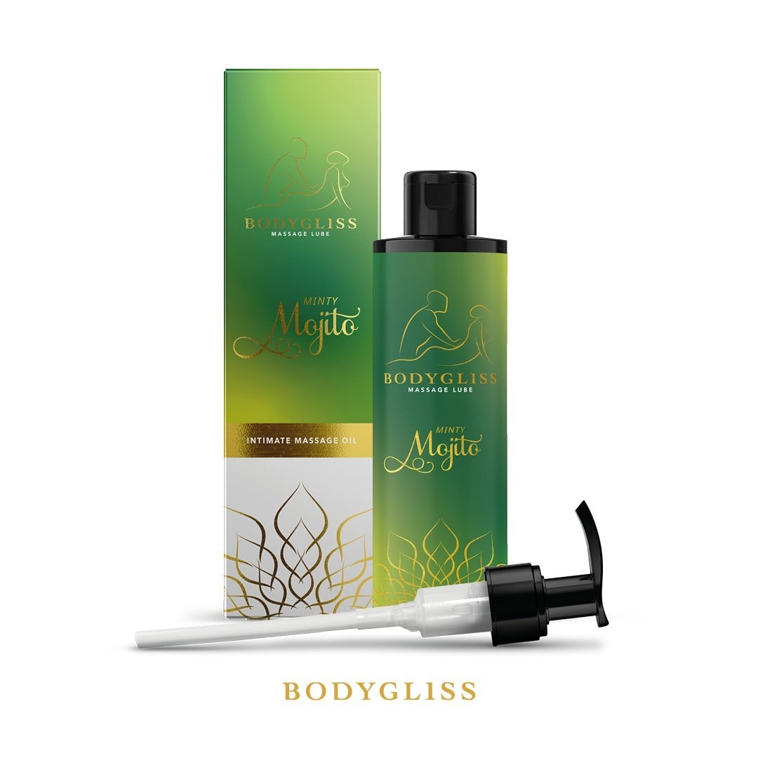 BodyGliss Minty Mojito 150 ml, masážní olej a lubrikant s vůní mojita