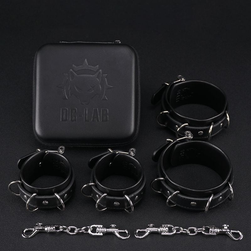Dungeon Lab "HUNTER" Restraint Set (Black) RECOMMENDED, sada pout s možností využití pro elektrosex
