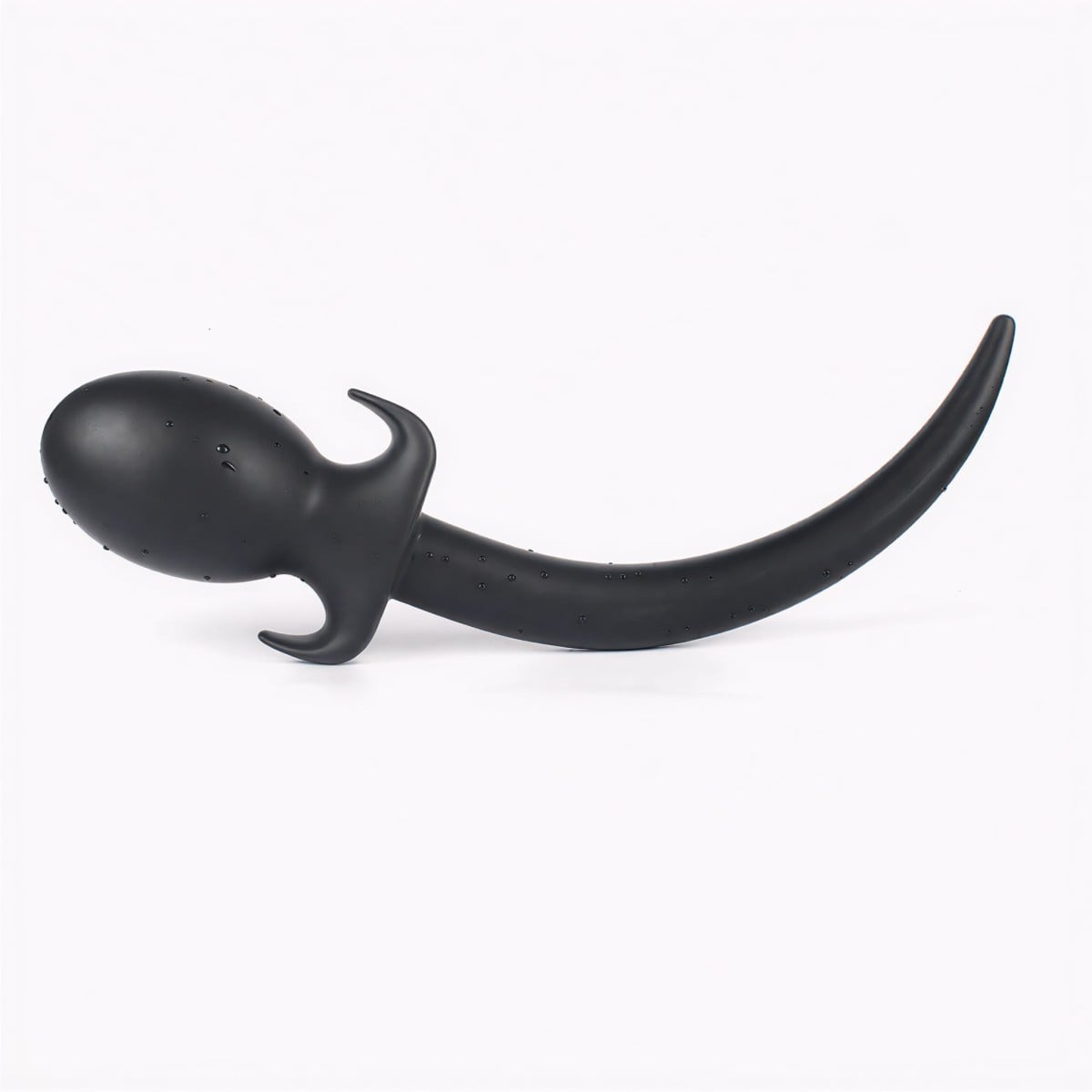 Slave4master Good Boy Black L, silikonový anální kolík – psí ocas 9,5 x 5 cm