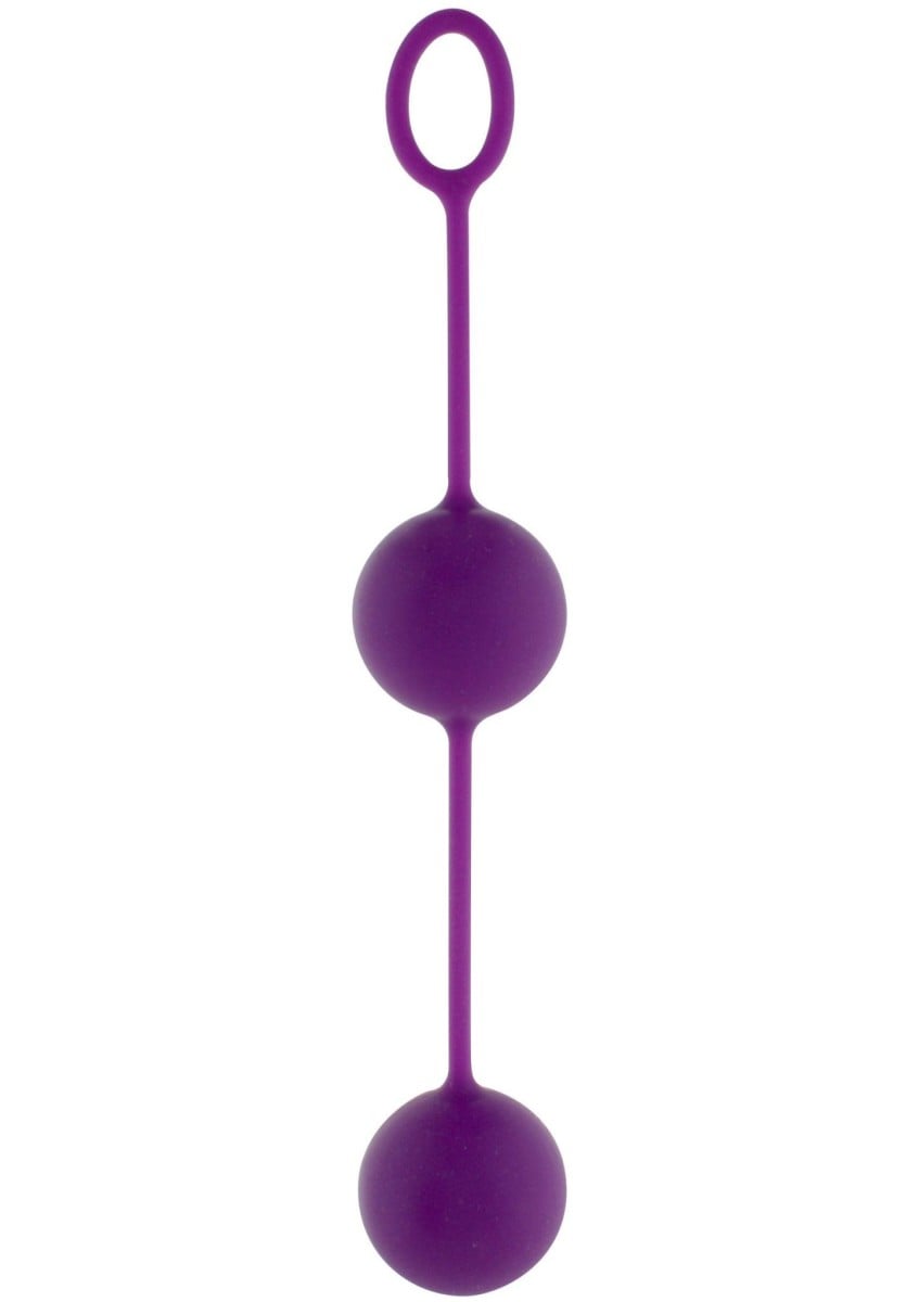 Venušiny kuličky ToyJoy Rock & Roll Balls Purple, silikonové Kegelovy kuličky 20 cm x 3,5 cm