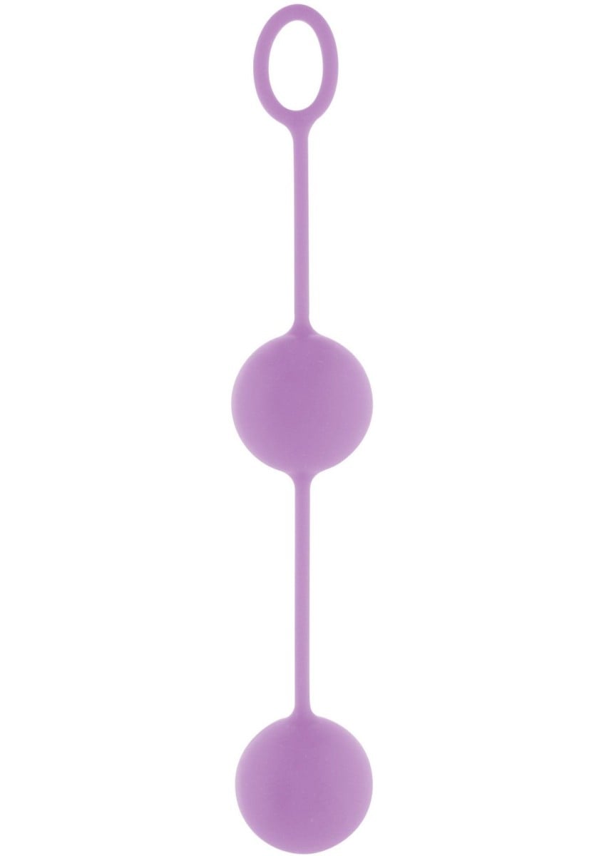 Venušiny kuličky ToyJoy Rock & Roll Balls Violet, silikonové Kegelovy kuličky 20 cm x 3,5 cm