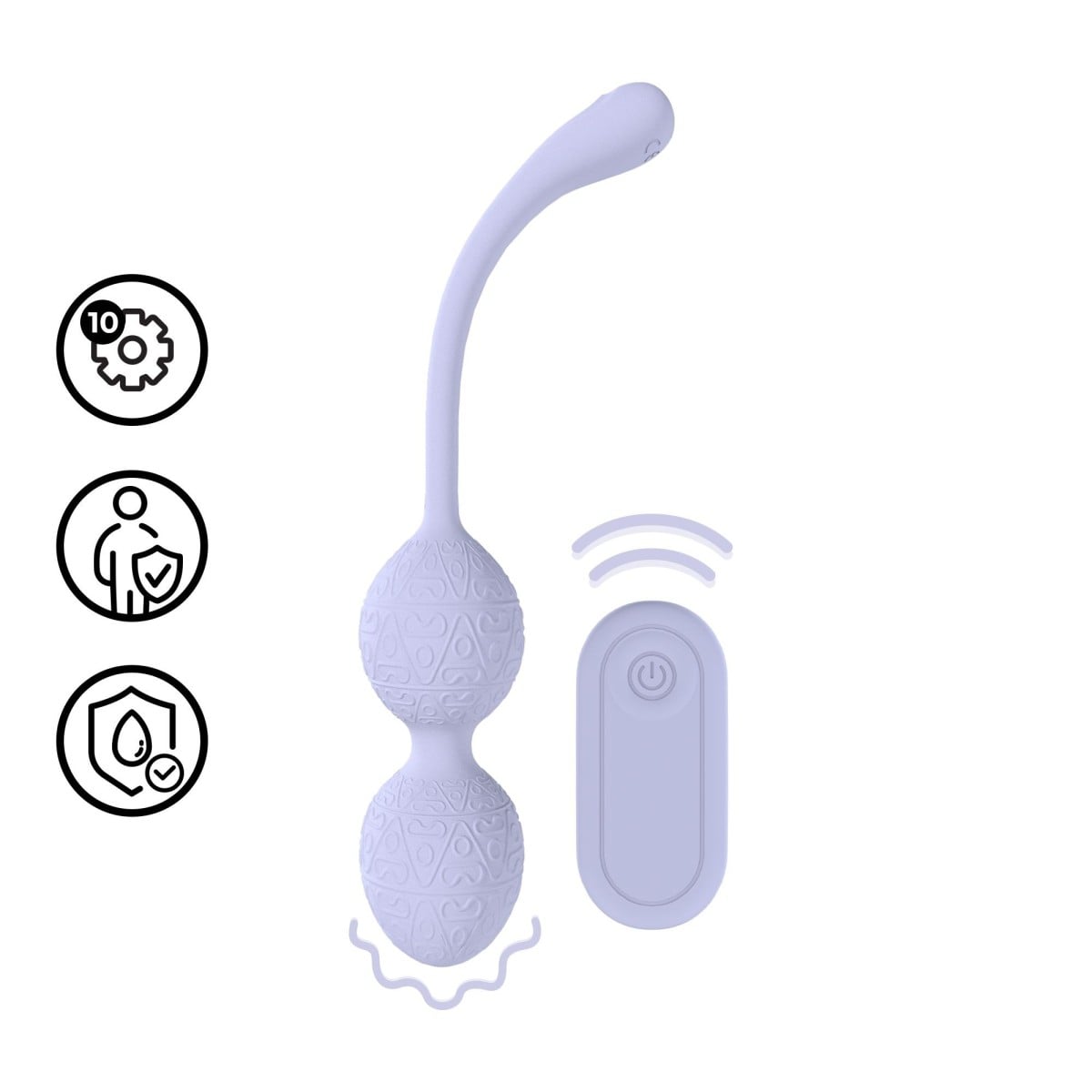 Loveline Vibrating Bead Kegel with Remote Control, silikonové kuličky na dálkové ovládání