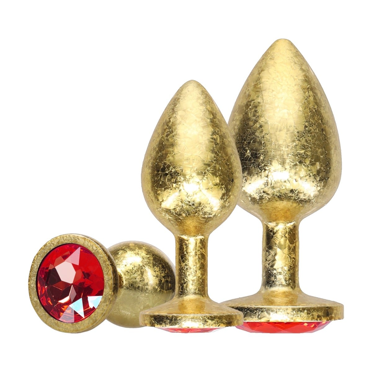 Ouch! Milan Collection Metal Anal Plug Set Gold, sada 3 kovových análních kolíků