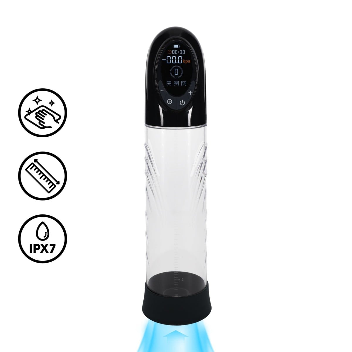 Shots Pumped CyberPulse Automatic Penis Pump Black, elektronická vakuová pumpa 31,5 x 7,8 cm