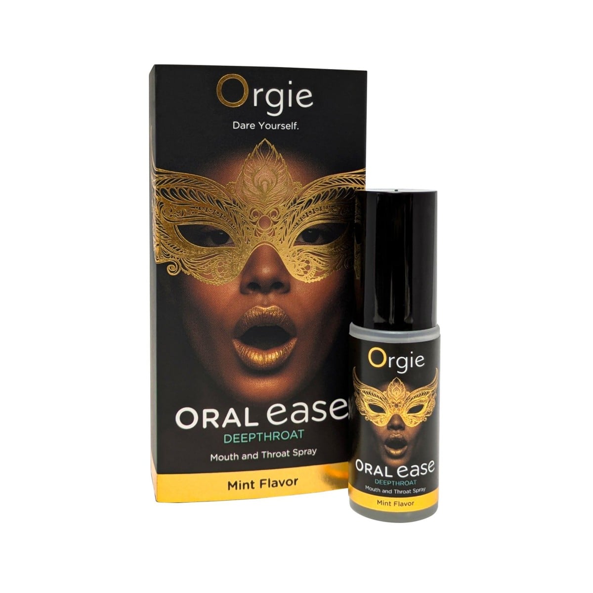 Orgie Oral Ease Deepthroat Mouth and Throat Spray Mint Flavor 15 ml, mentolový orální sprej pro deep throat