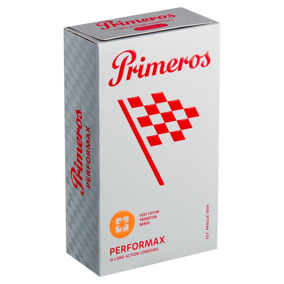 Primeros Performax 12 ks, latexové kondomy se zesíleným okrajem a nominální šířkou 53 mm