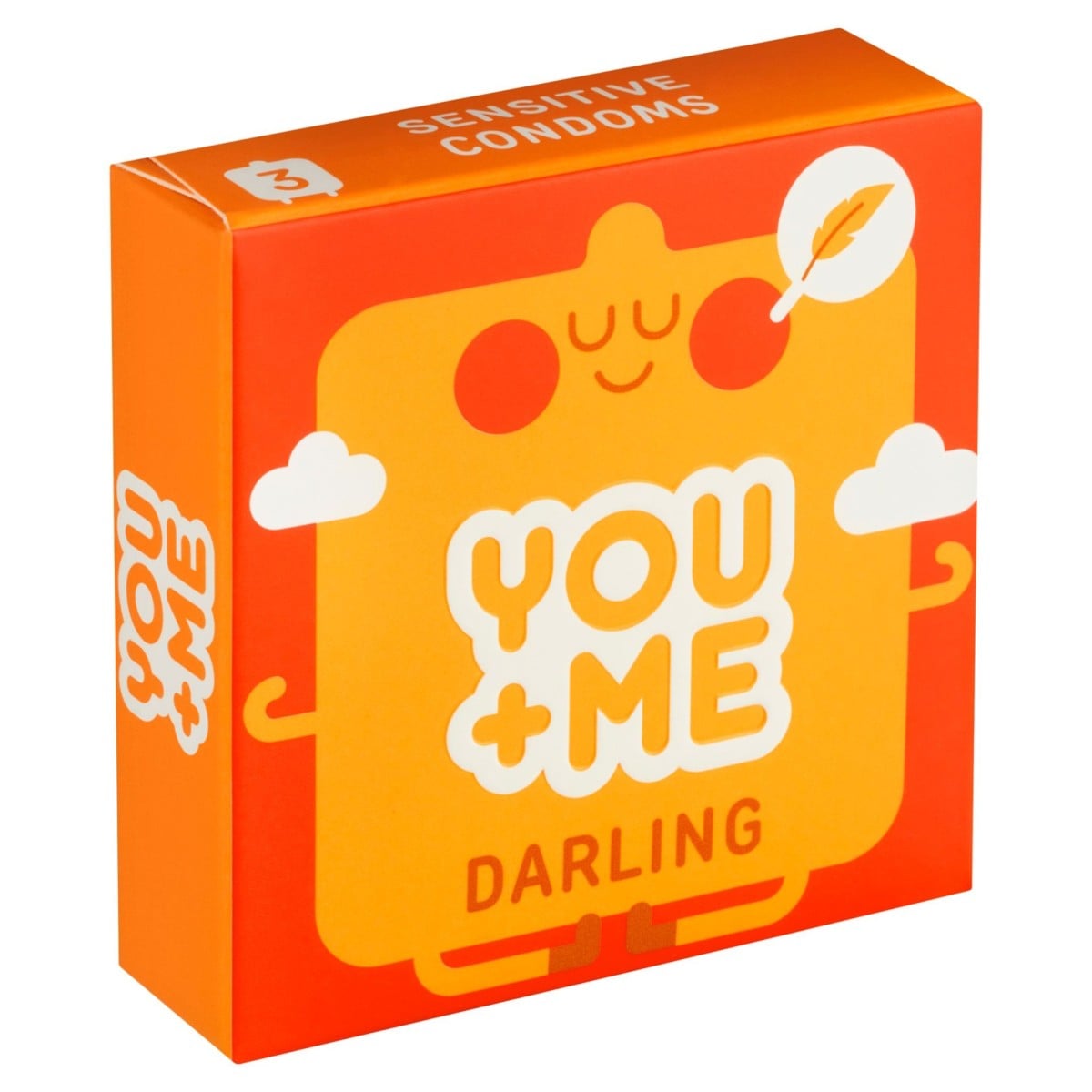 YOU+ME Darling 3 ks, extra tenké latexové kondomy s nominální šířkou 53 mm