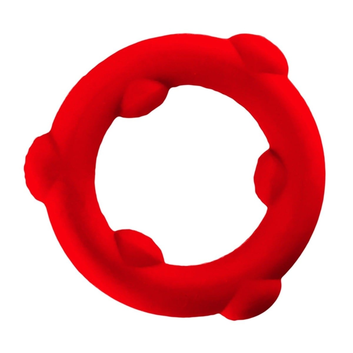 Erekční kroužek Oxballs Spinner červený, elastický silikonový kroužek na penis