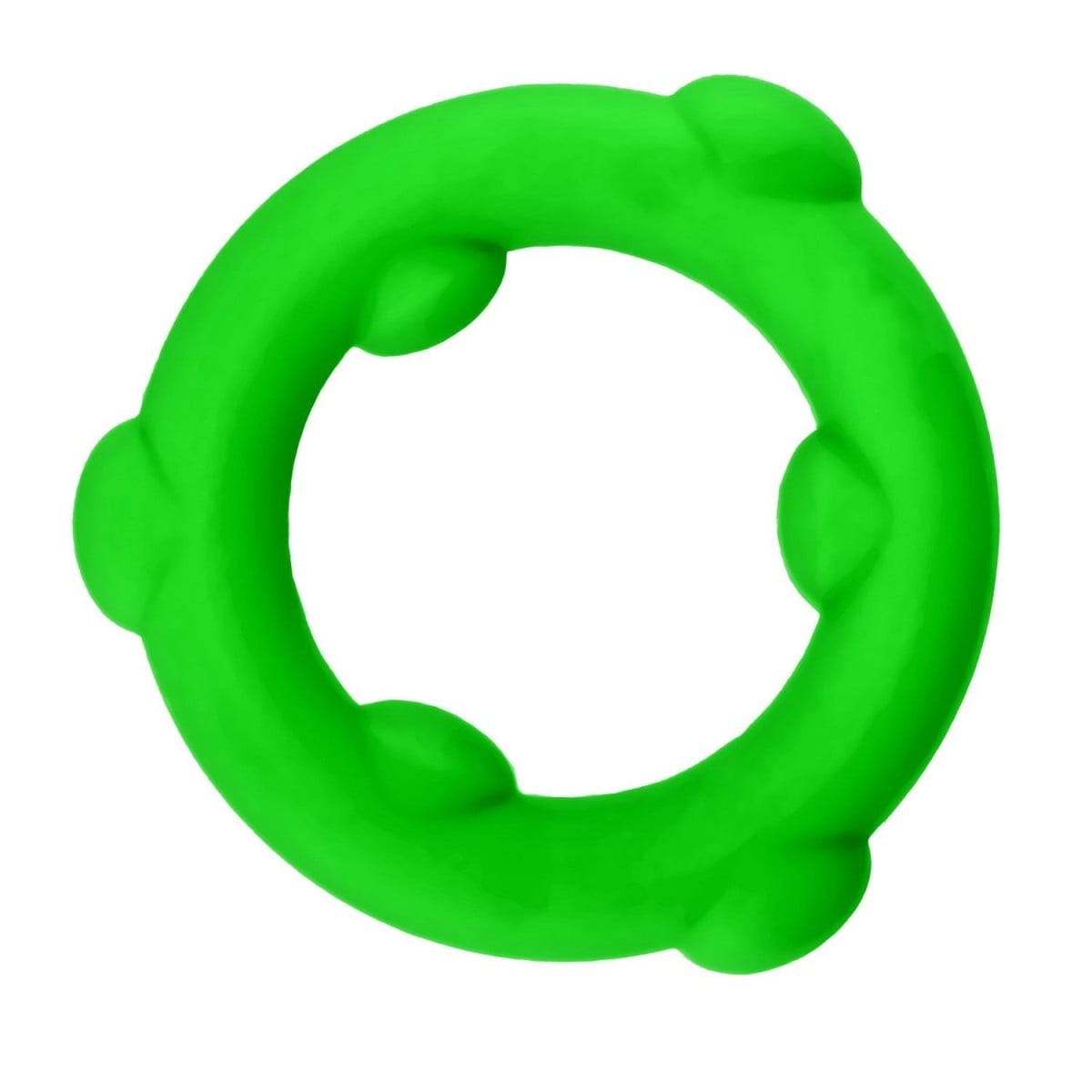 Erekční kroužek Oxballs Spinner zelený, elastický silikonový kroužek na penis