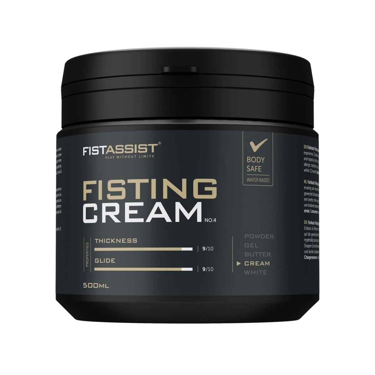 Cobeco Fist Assist Fisting Cream 500 ml, krémový lubrikant na olejové bázi