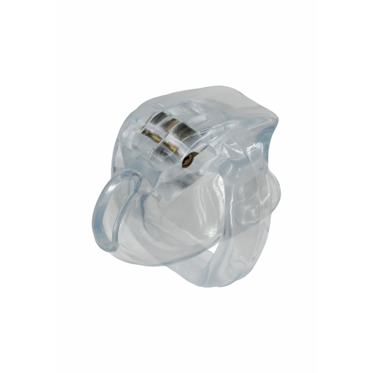 Hidden Desire Extreme Clear Control Cock Cage X-Short, pás cudnosti pro muže 50 mm