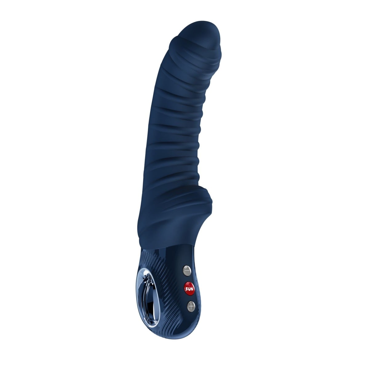 Vibrátor Fun Factory Tiger USB-C Nightblue, silikonový vibrátor na bod G 22 x 4,1 cm