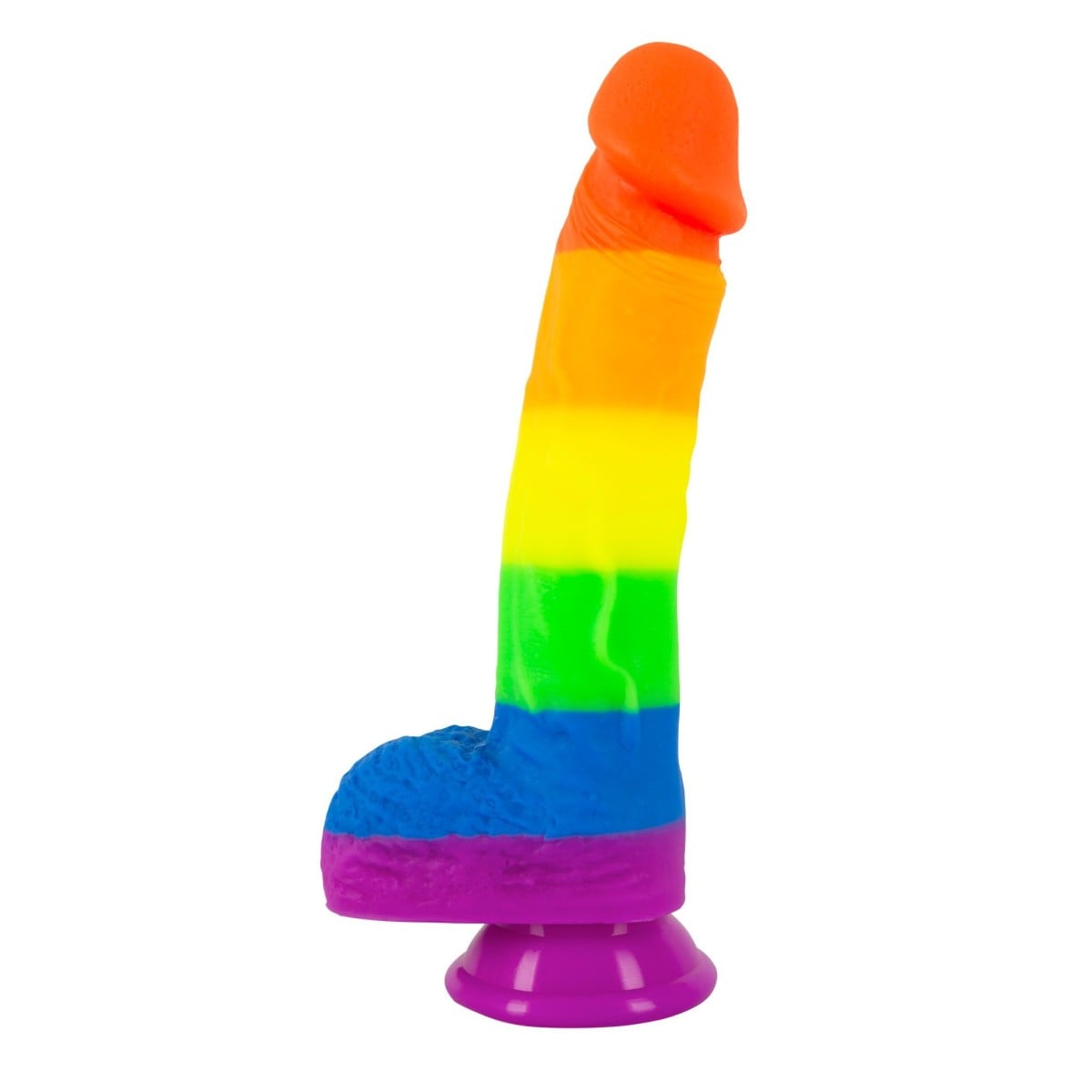 You2Toys Silicone Pride Dildo, duhové dildo s přísavkou 21 x 4,2 cm