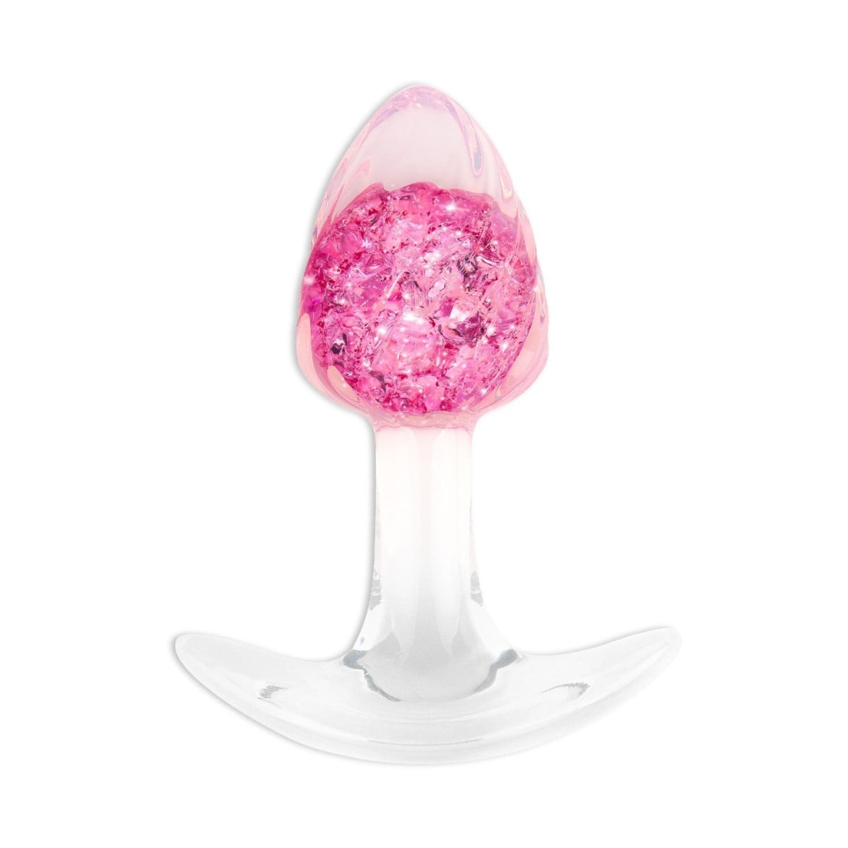 ToyJoy Crystal Butt Plug Small, průhledný silikonový anální kolík 8,5 x 3,2 cm