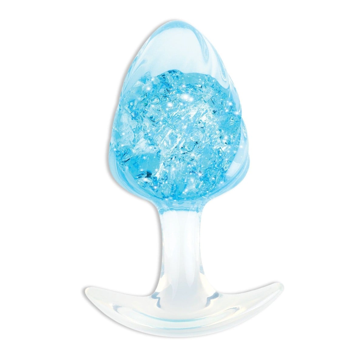 ToyJoy Crystal Butt Plug Large, průhledný silikonový anální kolík 10,2 x 4,5 cm