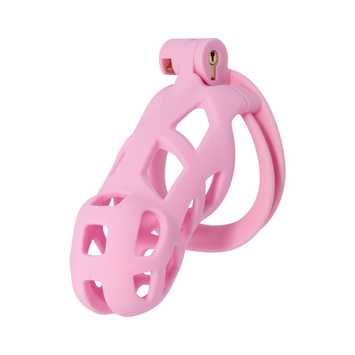 Klec na penis Hidden Desire Extreme Penis Prison Long růžová, pás cudnosti pro muže 90 mm