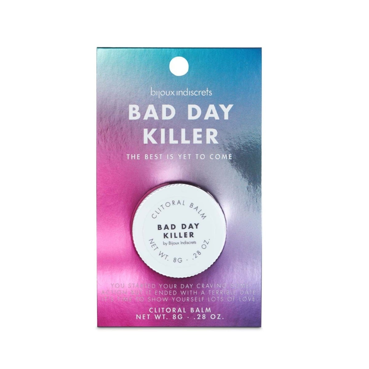 Bijoux Indiscrets Bad Day Killer Clitoral Balm 8 g, balzám na klitoris s hřejivým efektem a vůní badyánu