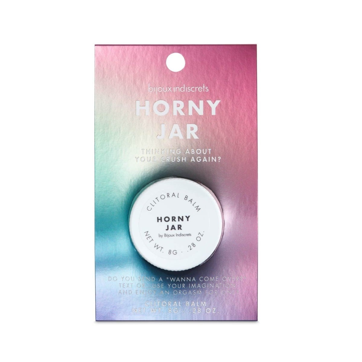 Bijoux Indiscrets Horny Jar Clitoral Balm 8 g, balzám na klitoris s hřejivým efektem a vůní santalového dřeva