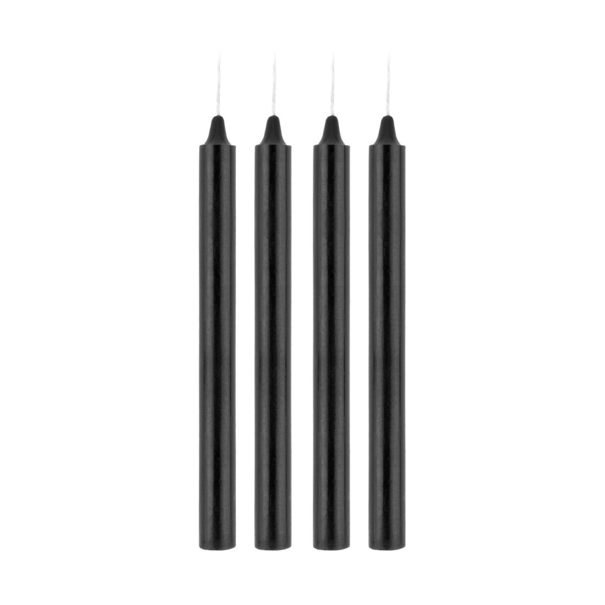Rosy Gold Seduction Candle Set Black, 4 dlouhé svíčky s nižší tavnou teplotou