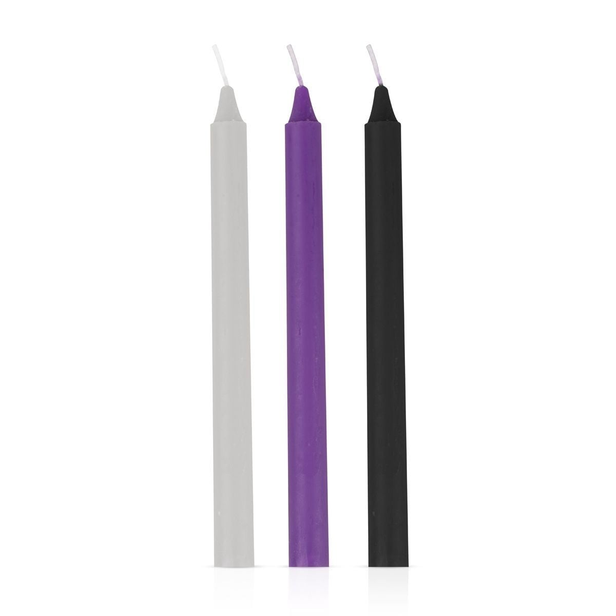 EasyToys Fetish Collection Hot Wax Sensual Wax Candles, 3 dlouhé svíčky s nižší tavnou teplotou