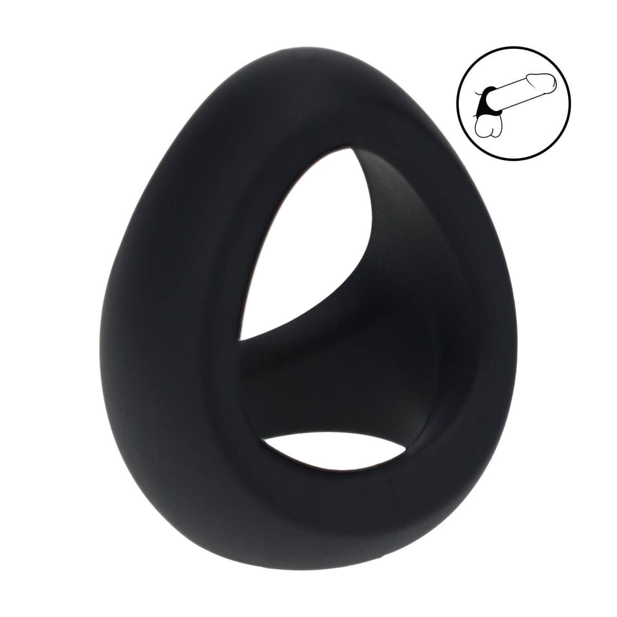 Levelz Soft Tri O Cock Ring, elastický silikonový kroužek na penis a varlata