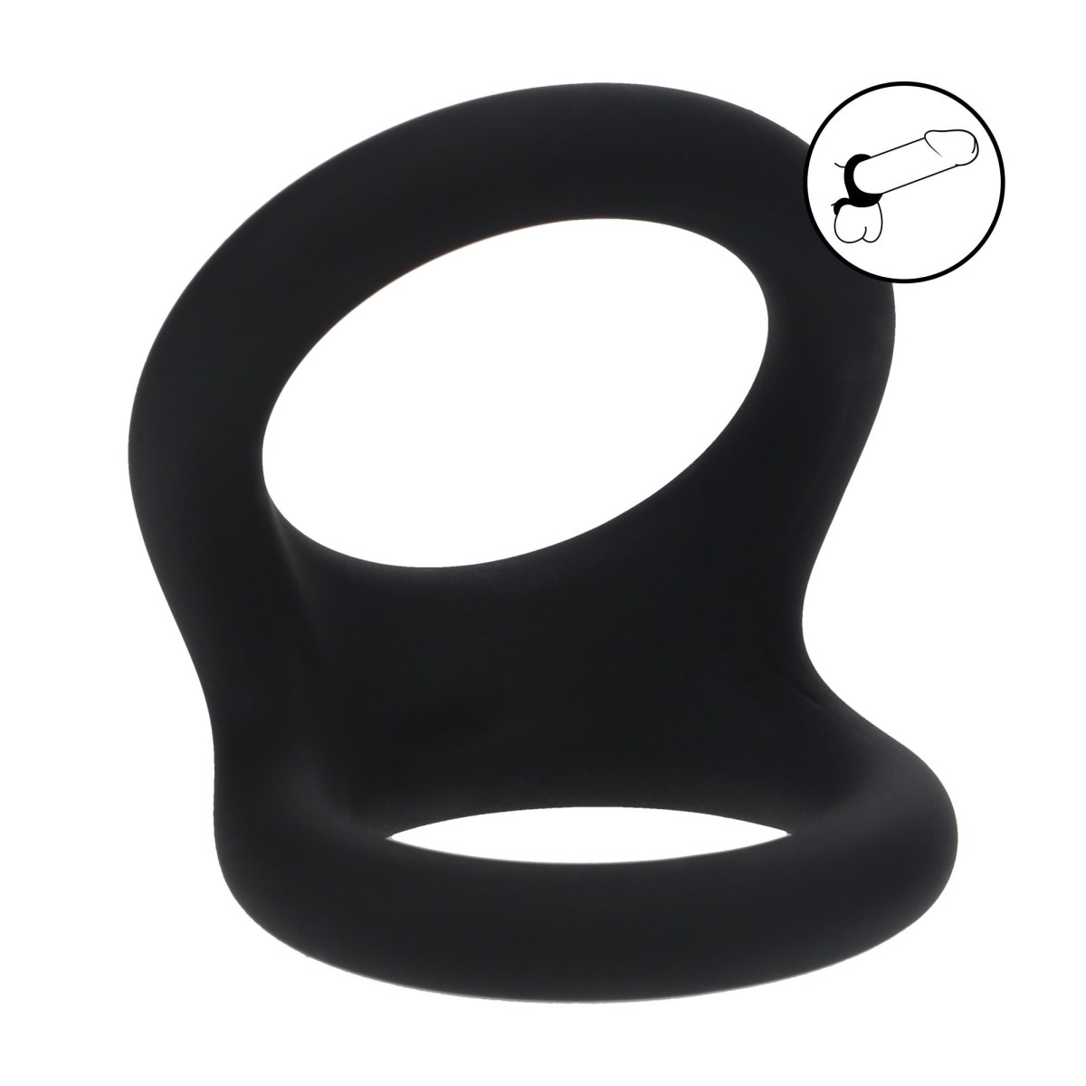 Levelz Double O Cock Ring Large, elastický silikonový dvojkroužek na penis a varlata