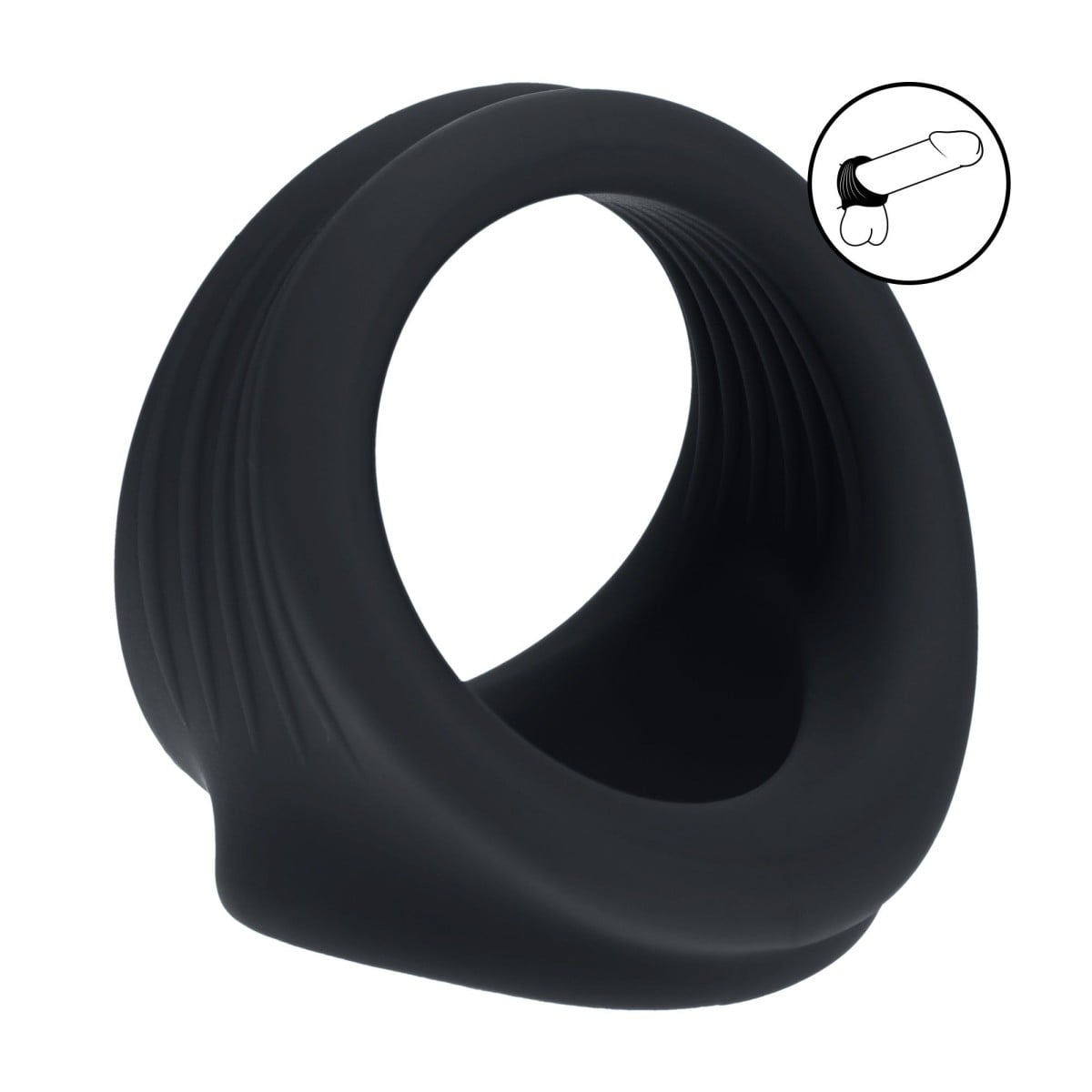Levelz Cock & Ball Harness, silikonový kroužek na penis a varlata